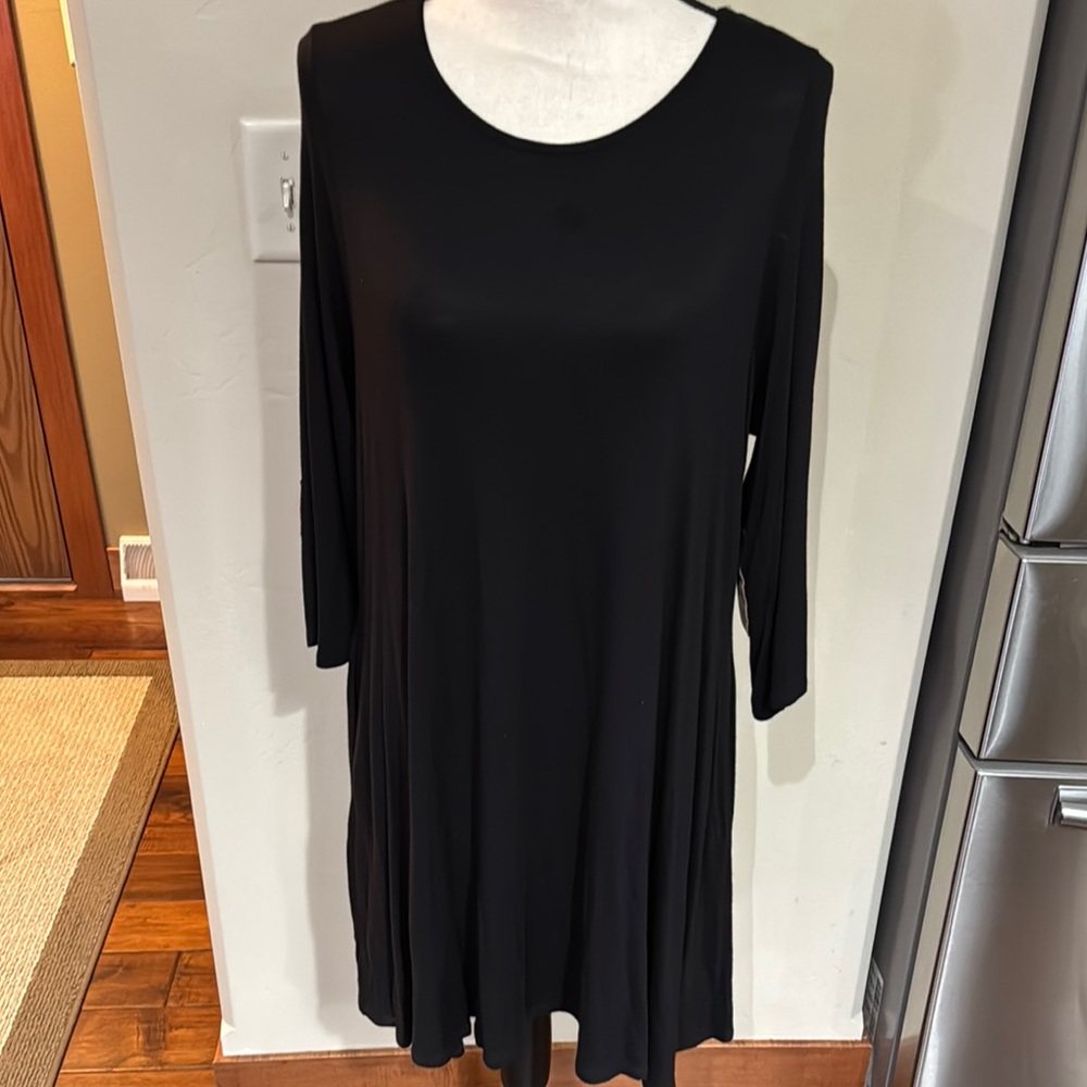 Carole Cristian 3/4 sleeve cotton spandex dress